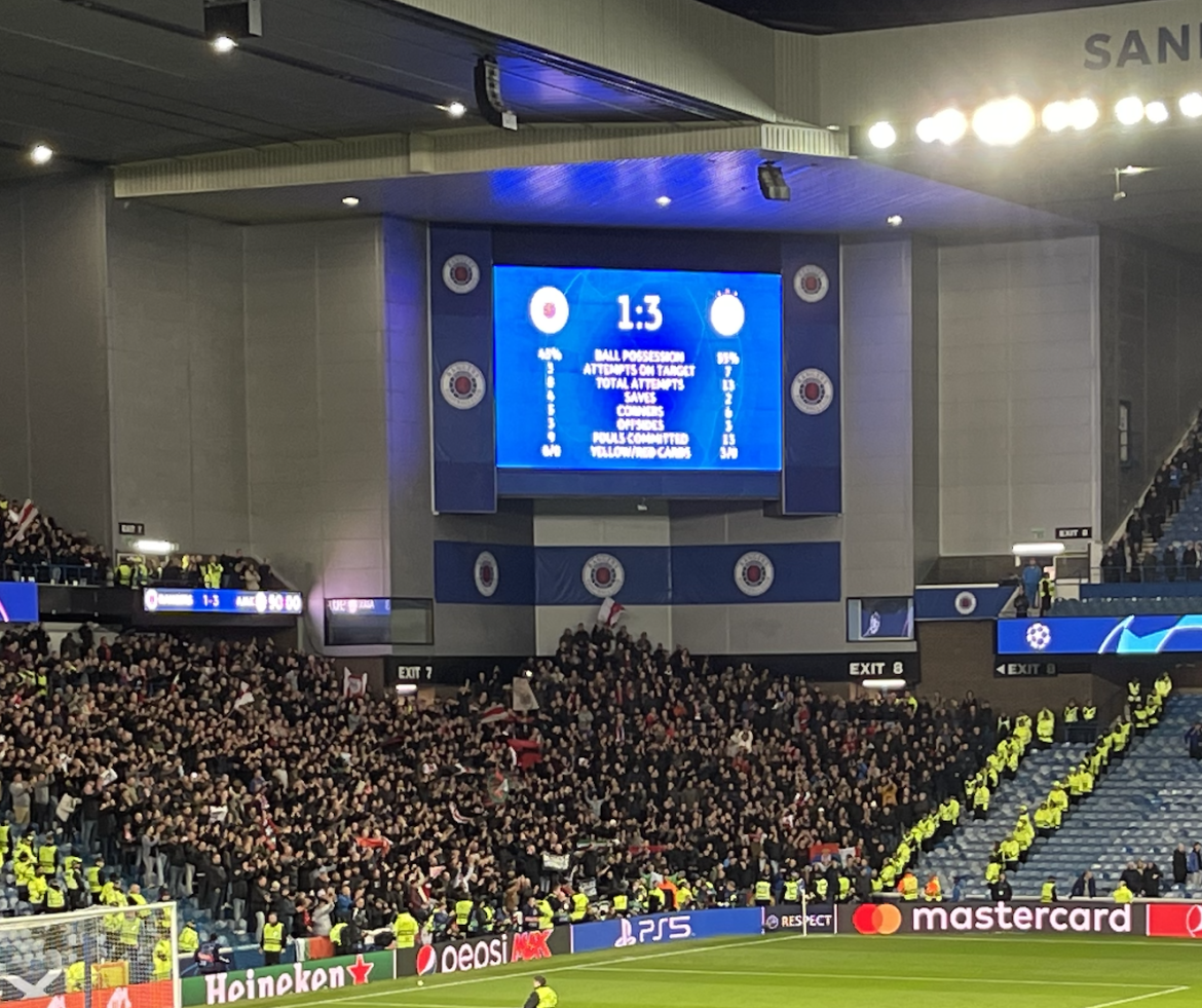 Match Report – Rangers 1 v 3 Ajax
