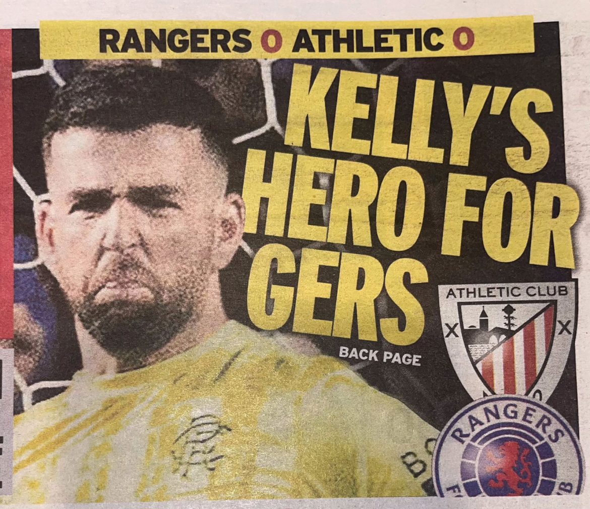 Kelly’s Heroes – Rangers v Athletic Bilbao